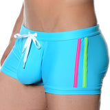 Aqua blue men's low-rise seamless performance briefs in size XL, displayed against a plain background, highlighting the moisture-wicking fabric and sleek design.