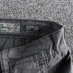 Aspen Gray Jeans in a cotton blend, size 30, featuring a classic denim design with a subtle grey hue and American heritage style.