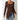 Asymmetrical dark brown ribbed top with button-detail long sleeves, shown in XL size, featuring a stylish collar and designed to fit comfortably around the shoulders and waist.