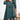 Autumn Fashion V-Neck Black Plaid Tunic Dress with Button Detail featuring a black and grey tartan pattern, long sleeves, and a fitted waist.
