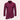 A stylish men's shirt in wine red with an asymmetric design, featuring a slim fit with long sleeves, a collar, and button details.