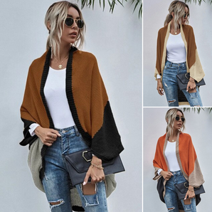 Avencea - Batwing Sleeve Cardigan with Open Front