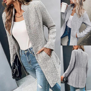 Avencea Blazer | Open Front | Pockets | Thin Jacket | Waterproof Material | Sophisticated Design