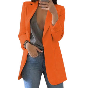 Avencea Blazer - Women's Blazer with Long Sleeves and Open Front for Everyday Wear