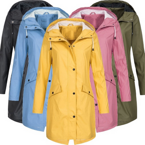 Avencea - Classic Raincoat with Hood for Stylish Rainy Days