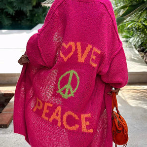 Avencea | Hippievibes Peace Fashion Cardigan