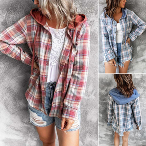 Avencea Hoodie - Loose Fit - Drawstring - Button Up Shirt - Ladies' Apparel
