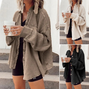 Avencea Jacket - Women's Long Sleeve Button-Up with Loose Fit, Waterproof Material and Fashionable Cut Shirt