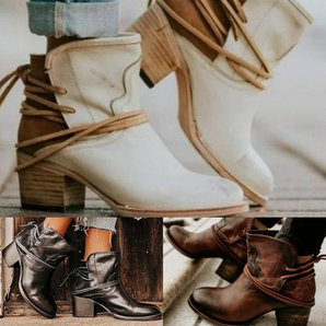 Avencea Leather Boots Women Shoes