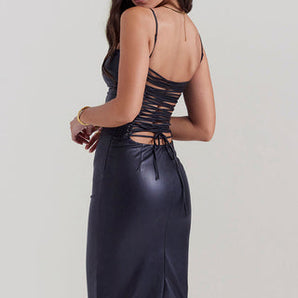 Avencea Leather Dress - A Sign of Bold Elegance and Style
