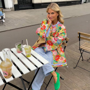Avencea Maria Transitional Jacket - Blooming Highlight with Floral Design