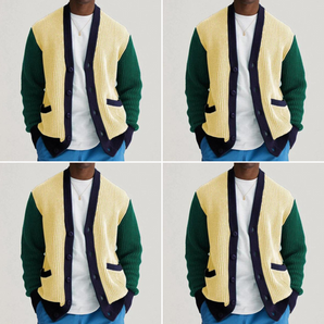 Avencea - Men's Cardigan with V-Neck