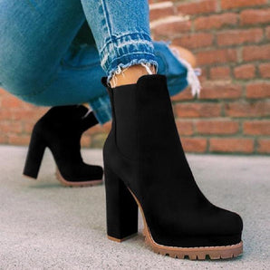 Avencea | Round Toe Ankle Boots