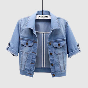 Avencea Tassou Denim Jacket Short Sleeve | Denim