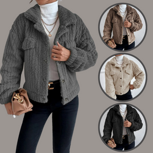 Avencea Teddy Jacket | Short Faux Fur Jacket for Women for Spring - Stylish & Versatile for the Cold Season