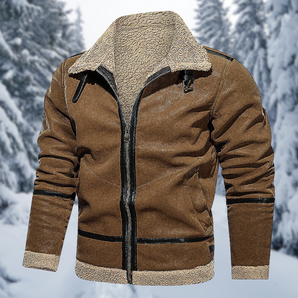 Avencea - Winter Coats for Men - Elegant Leather Jacket Made from High-Quality Material