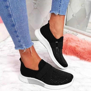 Avencea Women's Slip-On Sneaker with Velcro Closure