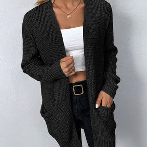 Avencea - Women's Vest with Long Sleeves, Open Front, and Pockets