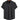 A black men's short sleeve pleated shirt in a relaxed fit, featuring a button-front design and collar.