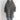 Women's gray oversized zip-up hoodie dress in 2XL, featuring long sleeves, a relaxed fit, and pockets.