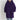 Violet oversized zip-up hoodie dress with pockets for women, featuring long sleeves and a comfortable jersey material, suitable for autumn wear.