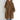 Brown oversized zip-up hoodie dress for women in 2XL, featuring a beige hue, with visible shoulder and sleeve details, a collar, and functional pockets suitable for autumn wear.