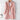 Pink women's double-breasted short trench coat featuring a fitted waist, buttoned closure, long sleeves, and a classic collar design.
