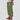 Beige women's linen pants with an elastic waist, shown in a green variant in size 3XL. The image features a model wearing the lightweight and sustainable pants, showcasing their relaxed fit and comfortable style.