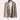 Beige women's oversized wool blazer with notch lapel and long sleeves, in camel color, size 2XL.