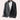 Dark gray oversized wool blazer for women, featuring a notch lapel collar and long sleeves, suitable for autumn wear in a formal or fashionable context.