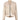 Beige Women's Quilted Leather Bomber Jacket - Textured & Lightweight