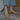Beige women's soft leather ballet flats in khaki, EU size 40, designed as flexible slip-on shoes, displayed on a wooden floor.