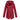 A stylish burgundy women's raincoat in size 2XL, featuring a hood and waterproof material. The lightweight coat has a button closure, long sleeves, and a tailored design with a collar, combining practicality with fashion.