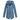 Blue women's waterproof hooded raincoat in size 2XL, featuring a lightweight and stylish design with a button closure and collar.