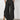 Black Asymmetrical Palazzo Pants - Elegant Wide-Leg Draped Trousers