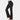 Black high-waist flared yoga pants in Nero color, size 4XL, shown with a smooth and stretchable fabric, providing a comfortable and breathable fit.
