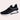 Black men's slip-on sneakers featuring a breathable mesh upper with red accents, flexible sole, and a black and white color scheme in size 45, suitable for walking and outdoor activities.