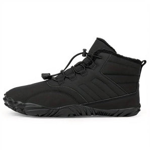 Black waterproof high-top tactical boots in the color Nero, size 47, designed for lightweight combat and outdoor activities.