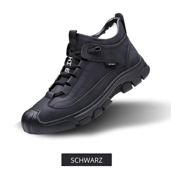 Black waterproof hiking sneakers designed for outdoor activities, featuring a breathable and durable construction with a non-slip sole, shown in size 48.