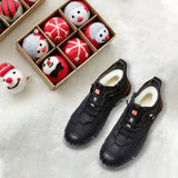 Black waterproof hiking sneakers designed for durability and non-slip performance, featuring a breathable material ideal for outdoor activities.