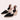 Black and white lace-up open toe espadrilles for women, featuring a stylish design with a mix of colors including black, brown, and beige. The sandals have a fashionable lace-up detail and an open-toe design, ideal for summer wear.