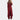 Red wrap V-neck midi dress in size 3XL featuring long sleeves, an asymmetrical design, and a tailored fit that accentuates the waist.