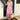 Blue floral bohemian midi dress with pockets in rose color, featuring short sleeves and a cinched waist, modeled by a smiling woman standing with a handbag; perfect for a summer outfit.