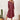 Women's red knee-length casual dress with long sleeves, showcasing a cozy and comfortable design, suitable for everyday wear.