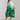 Bohemian Ethnic Print Kaftan in green, featuring a colorful design with wide sleeves and a flowing maxi dress silhouette, ideal for beachwear.