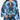 Bohemian Floral Paisley Women's Ethnic Blouse in blue, featuring a flowing design with a collared neck, long sleeves, and intricate floral paisley patterns.