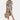 Bohemian midi dress featuring a colorful abstract print, shown in gray, with a loose fit design. The dress has short sleeves, a round neckline, and a length that falls around the knee. Suitable for summer wear.