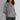 Bohemian oversized linen tunic in gray, designed for women in a 4XL size, featuring a casual summer style with a round neck, short sleeves, and a loose fit.