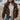 Bohemian Women's Aztec Print Patchwork Suede Jacket in brown, size 3XL, featuring a vibrant Aztec pattern with suede patchwork design, long sleeves, and a comfortable fit suitable for winter wear.