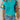 Boho chic black blouse with floral crochet sleeves in turquoise color, featuring a 2XL size.